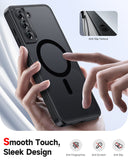 LeYi for Samsung Galaxy S21-FE Case: Compatible with Mag-Safe with Screen Protector, Military-Grade Matte Translucent Soft-Touch Skin Funda para S21FE S 21 FE