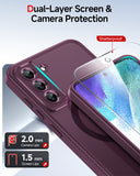 LeYi for Samsung Galaxy S21-FE Case: Compatible with Mag-Safe with Screen Protector, Military-Grade Matte Translucent Soft-Touch Skin Funda para S21FE S 21 FE