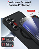 LeYi for Samsung Galaxy S24-FE Case: Compatible with Mag-Safe with Screen Protector, Military-Grade Matte Translucent Soft-Touch Skin Funda para S24FE S 24 FE