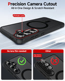 LeYi for Samsung Galaxy S24-FE Case: Compatible with Mag-Safe with Screen Protector, Military-Grade Matte Translucent Soft-Touch Skin Funda para S24FE S 24 FE