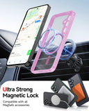 LeYi for Samsung Galaxy S24-FE Case: Compatible with Mag-Safe with Screen Protector, Military-Grade Matte Translucent Soft-Touch Skin Funda para S24FE S 24 FE