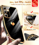 LeYi for Samsung Galaxy S25-FE Case: Screen Protector [2 Pcs] + Full Camera Lens Protection,Love Heart Plating Luxury Cell Android Basic Funda para S25FE S 25 FE