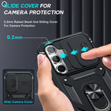 LeYi for Samsung Galaxy S25-FE Case: 2 Packs Screen Protector, Samsung Galaxy S25 FE Phone Case Camera Cover, Military-Grade S25FE Protection