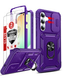 LeYi for Samsung Galaxy S25-FE Case: 2 Packs Screen Protector, Samsung Galaxy S25 FE Phone Case Camera Cover, Military-Grade S25FE Protection