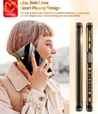 LeYi for Samsung Galaxy A12 Phone case: with Tempered Glass Screen Protector [2 Pcs]+ Full Camera Lens Protection, Plating Love Heart Luxury Cute Soft TPU Protective Case