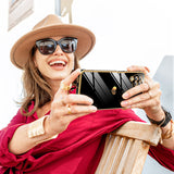 LeYi for Samsung Galaxy A12 Phone case: with Tempered Glass Screen Protector [2 Pcs]+ Full Camera Lens Protection, Plating Love Heart Luxury Cute Soft TPU Protective Case