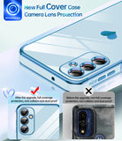 LeYi for Galaxy A14-5G Phone Case: Screen Protector [2 Pcs]+ Full Camera Lens Protection, Love Heart Plating Girly Luxury Shockproof Cell Cover Basic