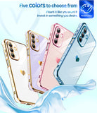 LeYi for Samsung Galaxy A26-5G Phone Case: with Tempered Glass Screen Protector [2 Pcs]+ Full Camera Lens Protection, Love Heart Plating Women Luxury Soft TPU Shockproof