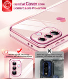 LeYi for Galaxy A36-5G Phone Case: for Samsung A36-5G Case Screen Protector [2 Pcs]+ Full Camera Lens Protection, Love Heart Plating Luxury Shockproof