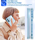 LeYi for Galaxy A36-5G Phone Case: for Samsung A36-5G Case Screen Protector [2 Pcs]+ Full Camera Lens Protection, Love Heart Plating Luxury Shockproof