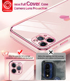 LeYi for iPhone-11-Pro Max Case: with Tempered Glass Screen Protector [2 Pcs]+ Full Camera Lens Protection,Love Heart Plating Girly Women Luxury Soft TPU Shockproof Case