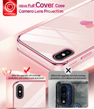 LeYi for iPhone-Xs-Case: for iPhone-X-Case with Screen Protector [2 Pack] + Full Camera Lens Protection, Love Heart PlatingCute Luxury Soft TPU Shockproof Cover