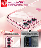 LeYi Compatible for Galaxy A54-5G Phone Case: with 2Pcs Tempered Glass Screen Protector+ Full Camera Lens Protection,[Love Heart Pattern] Plating Gold Edge