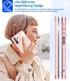 LeYi for Samsung Galaxy A17 5G Case with Full Camera Lens Protection,Love Heart Plating Girly Women Cute Luxury Soft TPU Shockproof Case