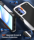 LeYi for Samsung Galaxy A15-5G Case: Galaxy A15 5G Phone Case with Screen Protector, Dual Layer Protective Hard PC Back & Soft Bumper Resilient Shock Absorb Case Cover Samsung A15 5G