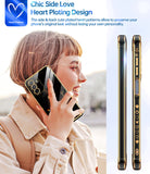 LeYi for Samsung Galaxy A17 5G Case with Full Camera Lens Protection,Love Heart Plating Girly Women Cute Luxury Soft TPU Shockproof Case