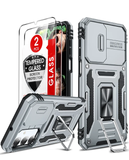 LeYi for Galaxy A16/A17-5G Phone Case: Galaxy A16/A17 5G Screen Protector [2 Packs] with Camera Cover, Military-Grade Heavy Duty Protection Cell Android Basic Funda para Samsung Galaxy A 17 5G Phone