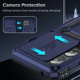 LeYi for Motorola Edge-2025 Case: with Slide Camera Cover, Military-Grade Heavy Duty Shockproof Protective Cell Phone Case Cover Funda para with Magnetic Ring Holder Stand Moto Edge 2025