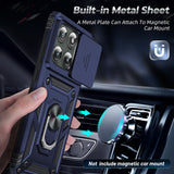 LeYi for Motorola Edge-2025 Case: with Slide Camera Cover, Military-Grade Heavy Duty Shockproof Protective Cell Phone Case Cover Funda para with Magnetic Ring Holder Stand Moto Edge 2025