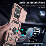 LeYi for Motorola Edge-2025 Case: with Slide Camera Cover, Military-Grade Heavy Duty Shockproof Protective Cell Phone Case Cover Funda para with Magnetic Ring Holder Stand Moto Edge 2025