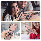 LeYi for Motorola Edge-2025 Case: with Slide Camera Cover, Military-Grade Heavy Duty Shockproof Protective Cell Phone Case Cover Funda para with Magnetic Ring Holder Stand Moto Edge 2025