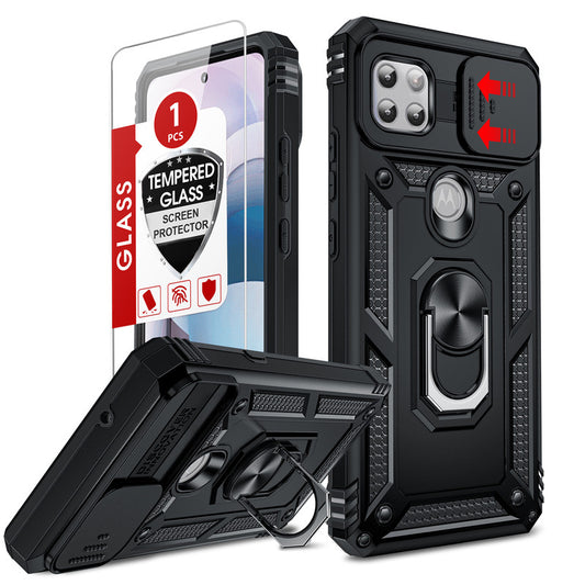 LeYi for Moto One-5G Ace Case: with Slide Camera Cover and Screen Protector
