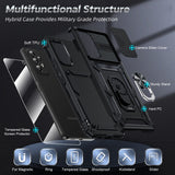 LeYi for Samsung Galaxy A53-5G Phone Case: Samsung A53 Phone Case with Slide Camera Cover + Screen Protector, Military-Grade Heavy Duty Cell Android Cover Magnetic Ring Holder Stand para A 53