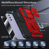 LeYi for Galaxy A54-5G Phone Case: Samsung A54 5G Case with Slide Camera Cover + Glass Screen Protector, Heavy Duty Protective Magnetic Ring Holder Stand Cell Mobile Case Cover A 54 Unlocked