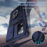 LeYi for Galaxy S21 FE-5G Case: Samsung S21 FE Phone Case with Slide Camera Cover + Glass Screen Protector, Heavy Duty Dual Layer Cell Phonecellular Android Cover Magnetic Ring Stand for S21FE