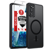 LeYi for Samsung Galaxy S20-FE Case: Compatible with Mag-Safe with Screen Protector, Military-Grade Matte Translucent Soft-Touch Skin Funda para S20FE S 20 FE