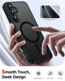 LeYi for Samsung Galaxy S23-FE Case: Compatible with Mag-Safe with Screen Protector, Military-Grade Matte Translucent Soft-Touch Skin Funda para S23FE S 23 FE