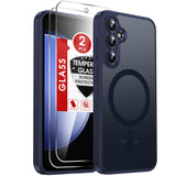 LeYi for Samsung Galaxy S23-FE Case: Compatible with Mag-Safe with Screen Protector, Military-Grade Matte Translucent Soft-Touch Skin Funda para S23FE S 23 FE