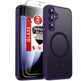 LeYi for Samsung Galaxy S23-FE Case: Compatible with Mag-Safe with Screen Protector, Military-Grade Matte Translucent Soft-Touch Skin Funda para S23FE S 23 FE