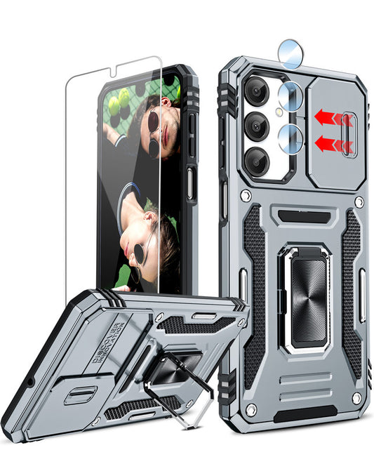 LeYi Compatible for Samsung Galaxy A16 Phone Case: Samsung A16 Case with Screen Protector 1 PCS, Heavy Duty Protection para A16 Case