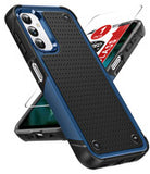 LeYi for Samsung Galaxy A14-5G Phone Case: Samsung A14 5G Case with Glass Screen Protector, Dual Layer Heavy Duty Shockproof Cell Case Cover Funfa para Android Mobile A 14 5G Telephone