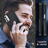 LeYi for Samsung Galaxy A14-5G Phone Case: Samsung A14 5G Case with Glass Screen Protector, Dual Layer Heavy Duty Shockproof Cell Case Cover Funfa para Android Mobile A 14 5G Telephone