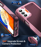 LeYi for Samsung Galaxy A14-5G Phone Case: Samsung A14 5G Case with Glass Screen Protector, Dual Layer Heavy Duty Shockproof Cell Case Cover Funfa para Android Mobile A 14 5G Telephone