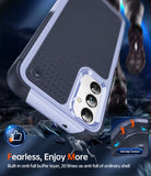 LeYi for Samsung Galaxy A14-5G Phone Case: Samsung A14 5G Case with Glass Screen Protector, Dual Layer Heavy Duty Shockproof Cell Case Cover Funfa para Android Mobile A 14 5G Telephone