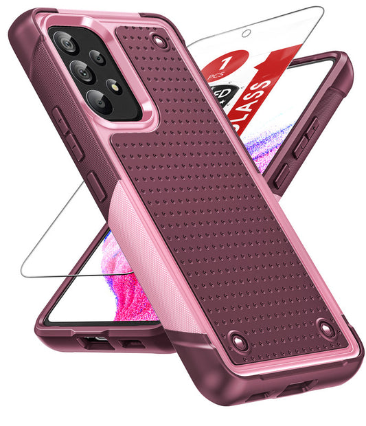 LeYi for Samsung Galaxy A53-5G Case: Galaxy A53 5G Phone Case with Screen Protector, Dual Layer Protective Hard PC Back & Soft Bumper Resilient Shock Absorb Case Cover Samsung A53 5G