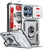 LeYi for Moto G-Power 2025 Case/Moto G-Power 2026 Case: with Slide Camera Cover and Screen Protector, Rugged Shockproof Cell Cover Magnetic Ring Stand Funda para Motorola G Power 2026/2025