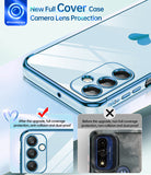 LeYi for Samsung Galaxy A25 5G Phone Case: with Tempered Glass Screen Protector [2 Pcs]+ Full Camera Lens Protection, Love Heart Plating Women Luxury Soft TPU Shockproof Case