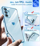 LeYi Compatible for Galaxy A54-5G Phone Case: with 2Pcs Tempered Glass Screen Protector+ Full Camera Lens Protection,[Love Heart Pattern] Plating Gold Edge