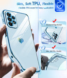 LeYi for Samsung Galaxy A23 5G Case: with Screen Protector [2 Pcs]+ Full Camera Protection, Love Heart Plating Girly Women Cute Luxury Soft TPU Case