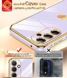 LeYi for Galaxy A35-5G Phone Case: Tempered Glass Screen Protector [2 Pcs]+ Full Camera Lens Protection, Love Heart Plating Girly Women Luxury Soft TPU Shockproof Case