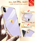 LeYi for iPhone-Xs-Case: for iPhone-X-Case with Screen Protector [2 Pack] + Full Camera Lens Protection, Love Heart PlatingCute Luxury Soft TPU Shockproof Cover