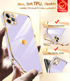 LeYi for iPhone-11-Pro Max Case: with Tempered Glass Screen Protector [2 Pcs]+ Full Camera Lens Protection,Love Heart Plating Girly Women Luxury Soft TPU Shockproof Case