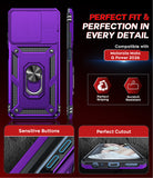 LeYi for Moto G-Power 2025 Case/Moto G-Power 2026 Case: with Slide Camera Cover and Screen Protector, Rugged Shockproof Cell Cover Magnetic Ring Stand Funda para Motorola G Power 2026/2025