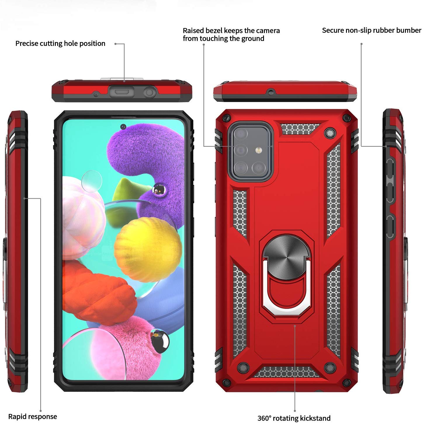 #color_GalaxyA51Case Red