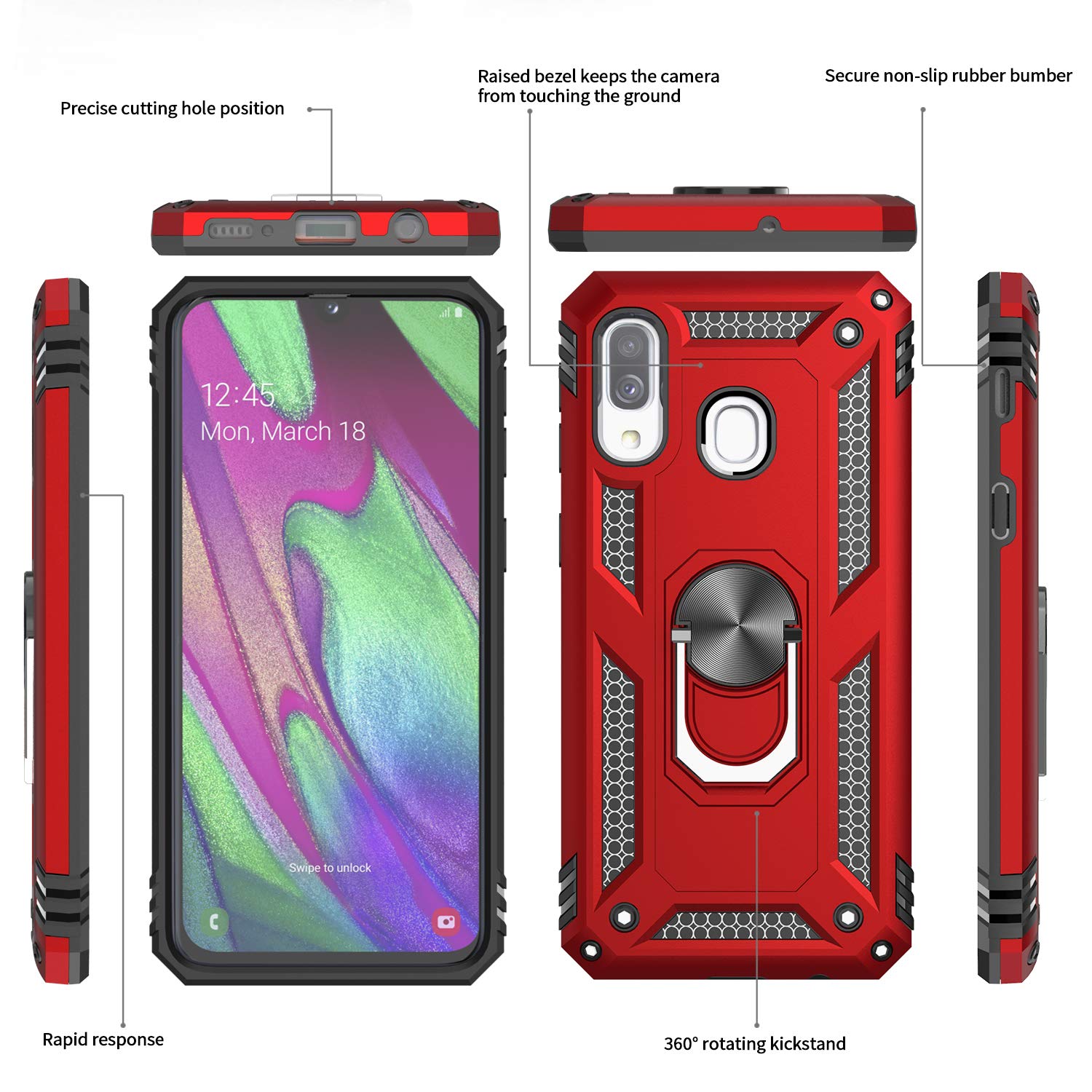 #color_GalaxyA40Casejs Red