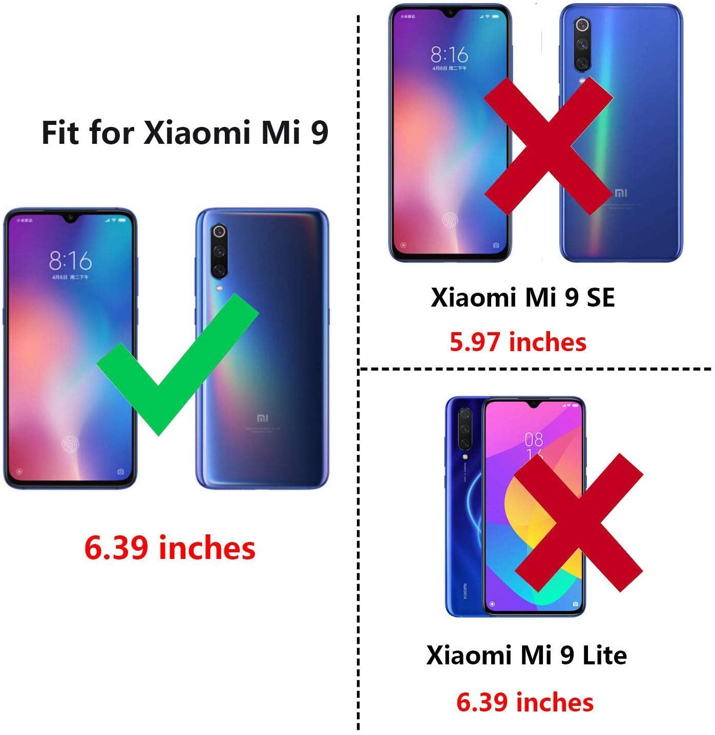 #color_xiaomimi9case Black